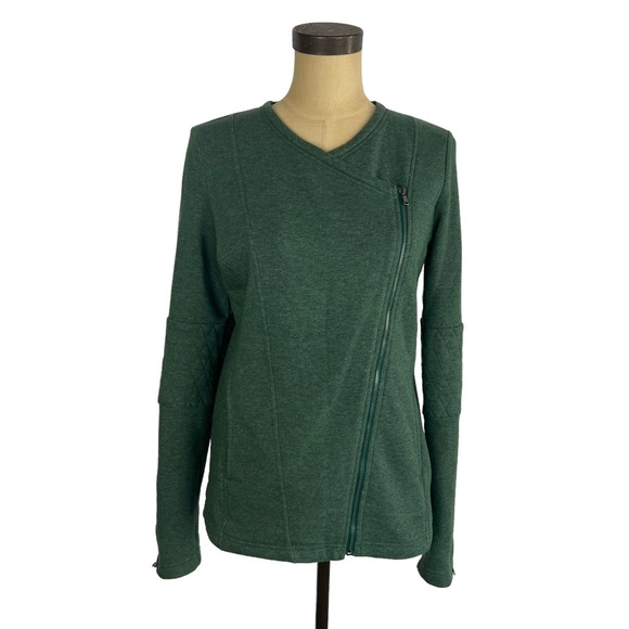 Under Armour Jackets & Blazers - Under Armour green cotton women’s soft full zip moto jacket